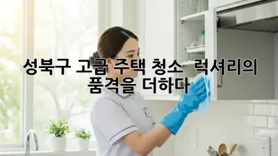 💎 성북구 고급 주택 청소, ✨ 럭셔리의 품격을 더하다!